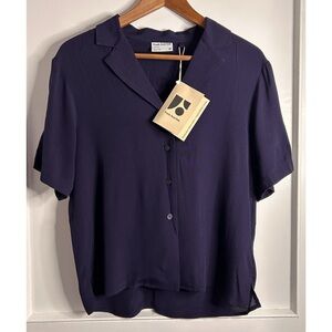 BNWT Frank and Oak Fluid Camp Collar Blouse XS